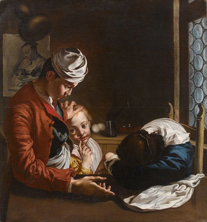 Giacomo Ceruti, il Pitocchetto - Famiglia in interno